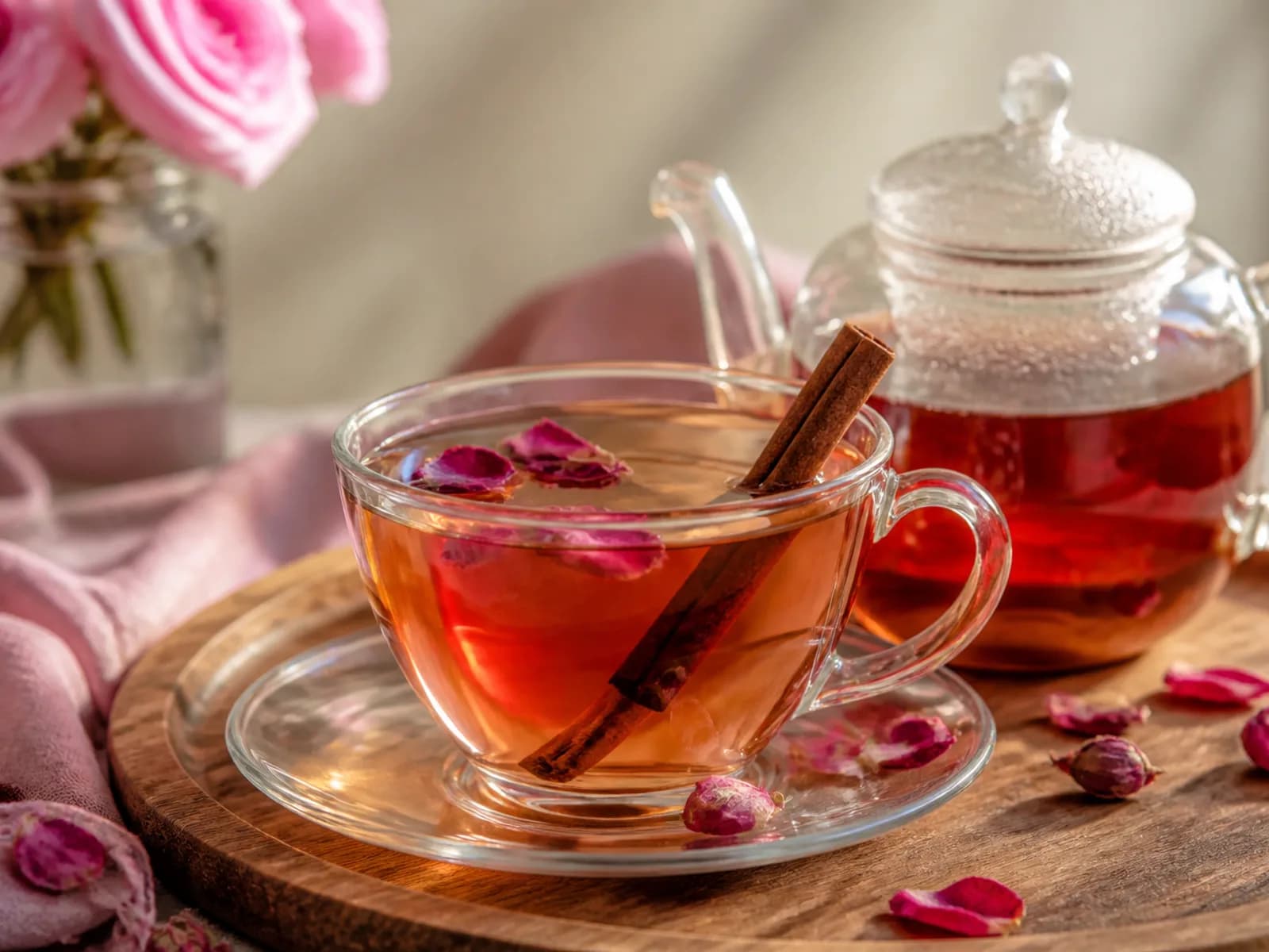 Royal Earl Grey tea with cinnamon and rose water